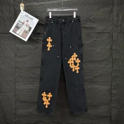 Luxus Chrome Hearts Jeans Orange Washed Luxus