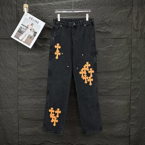 Luxus Chrome Hearts Jeans Orange Washed Luxus