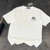 Balenciaga – Kurze Ärmel in Premiumqualität, schwarzer Baumwoll-Logo-Stil