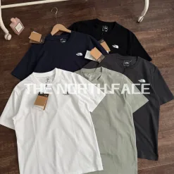 Premium Qualität The North Face Kurzarm Weiß Baumwolle Klassischer Stil