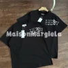 Luxus Margiela Kurzarm Schwarz Baumwolle Atmungsaktiv Kollektion