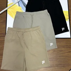 Bestseller Fila Shorts Schwarze Nylon-Logo-Kollektion