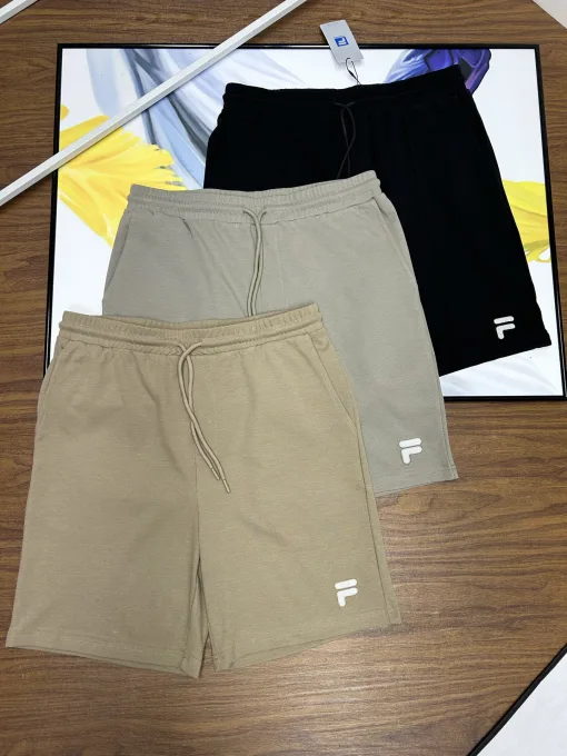 Bestseller Fila Shorts Schwarze Nylon-Logo-Kollektion