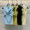 Bestseller Chanel Weste Blau Strickstil