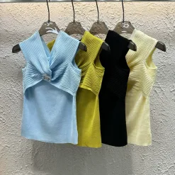 Bestseller Chanel Weste Blau Strickstil