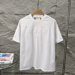 Premium Gucci Kurzarm-Logo-Kollektion aus schwarzer Baumwolle