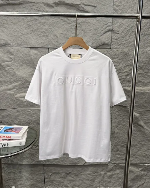 Premium Gucci Kurzarm-Logo-Kollektion aus schwarzer Baumwolle
