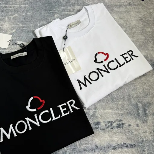 Bestseller Moncler Kurzarm Schwarz Solid Kollektion
