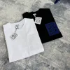 Hochwertiges Loewe Kurzarmhemd Schwarz Canvas Casual Style
