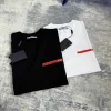 Hochwertige Prada Kurzarm Rot Casual Luxury