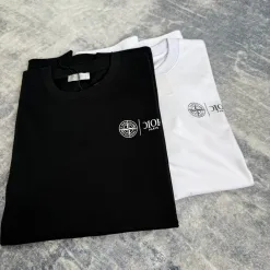 Hochwertiger Dior Kurzarm Schwarz Casual Style