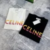 Premium Celine Kurzarm Schwarz Farbverlauf Luxus