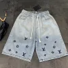 Hochwertige Louis Vuitton Shorts in weißem Denim, atmungsaktiver Stil
