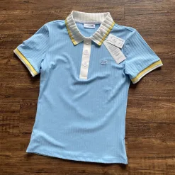 Premium Lacoste Kurzarmhemd Sky Knit Striped Style