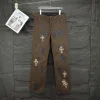 Luxus Chrome Hearts Jeans Schwarz Print Luxus