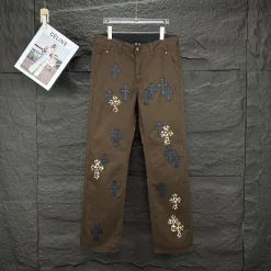 Luxus Chrome Hearts Jeans Schwarz Print Luxus