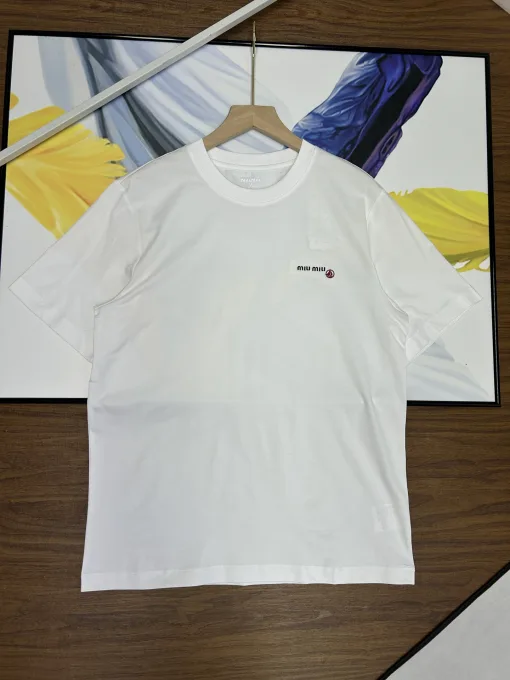 Premium Qualität Lululemon Kurzarm Weiß Baumwolle Logo Luxus