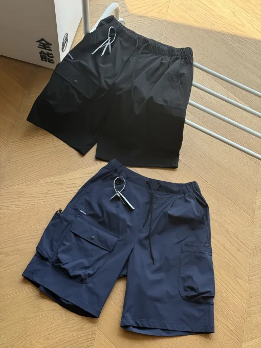 Luxus-Shorts von Nautica, weiß, Polyester, bestickt, luxuriös