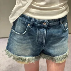 Premium Loewe Shorts Blau Denim Vintage Luxus