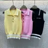 Bestseller Miu Miu Weste Gelb Strick Jacquard Luxus