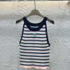 Hochwertige Chanel Weste im gestreiften Strickstil