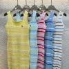Hochwertige Weste von Ralph Lauren in Gelb, Strick, bestickt