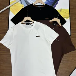 Hochwertige Zegna Kurzarm-Kollektion aus weißem Leder