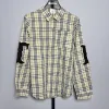 Premium Qualität Burberry Hemd Khaki Baumwolle Kariert Luxus