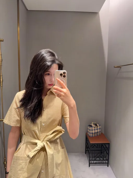 Premium Loewe Hemd Khaki Leinen Bestickte Kollektion