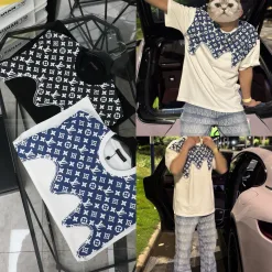 Luxus Louis Vuitton Kurzarmhemd Schwarzes Leder Klassischer Luxus
