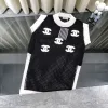 Hochwertige Chanel Weste Schwarzer Strick Klassischer Stil