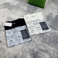 Hochwertiger Margiela Kurzarm Schwarzer Baumwolldruck Luxus