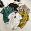 Luxus Descente Kurzarm Schwarz Baumwolle Atmungsaktiv Stil