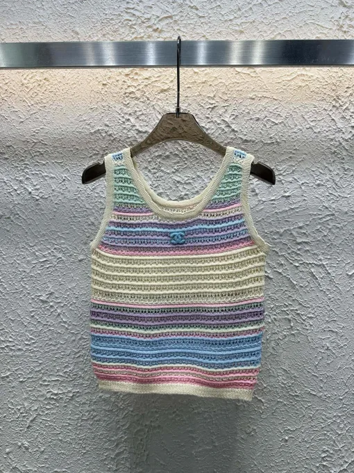 Hochwertige Chanel Weste Strick Gradient Luxus