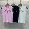 Hochwertige Celine Weste Gold Strickkollektion