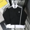 Premium Qualität Adidas Mantel Schwarz Baumwolle Logo Luxus