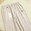 Bestseller Moncler Hosen Schwarz Leinen Casual Kollektion