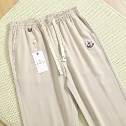 Bestseller Moncler Hosen Schwarz Leinen Casual Kollektion