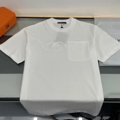 Hochwertiges Louis Vuitton Kurzarmhemd aus weißer Baumwolle im Monogramm-Stil
