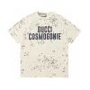 Luxuriöse Gucci Kurzarm-Kollektion mit himmelblauem Baumwolldruck