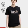 Bestseller: Fila Kurzarm-Kollektion mit schwarzem Baumwolldruck