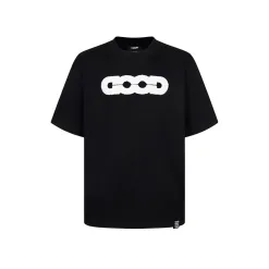 Luxury Earth Kurzarm Schwarz Jacquard Stil