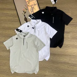 Bestseller Descente Poloshirt Schwarz Polyester Atmungsaktiver Stil