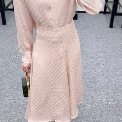 Premium Fendi Hemd Pink Jacquard Kollektion