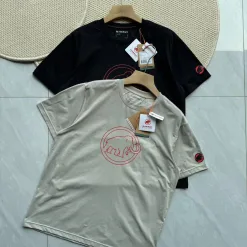 Luxus-Kollektion Mammut Kurzarm Khaki Cotton Print