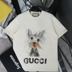 Premium Gucci Kurzarm Beige Print Kollektion