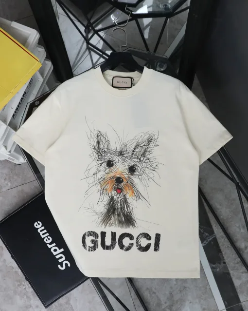 Premium Gucci Kurzarm Beige Print Kollektion