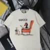 Hochwertiger Gucci Kurzarm-Print im Beige-Stil