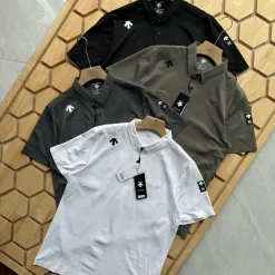 Premium Descente Kurzarm Schwarz Atmungsaktive Kollektion