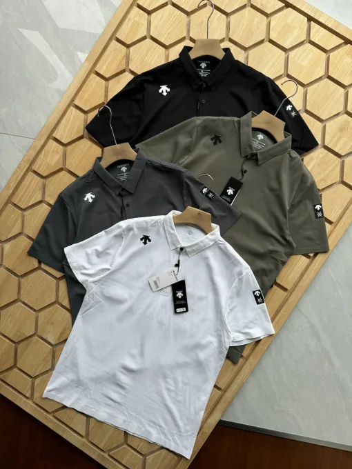 Premium Descente Kurzarm Schwarz Atmungsaktive Kollektion